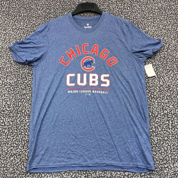 Chicago Cubs Shirt Men Large Blue Fanatics Short Sleeve Crew Neck‎ New L - Picture 1 of 7